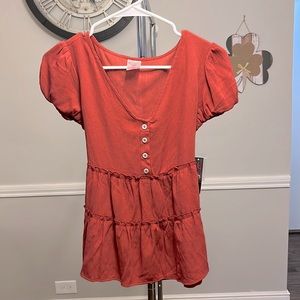 Women’s Short Sleeve Dress Shirt (New, Size XS)